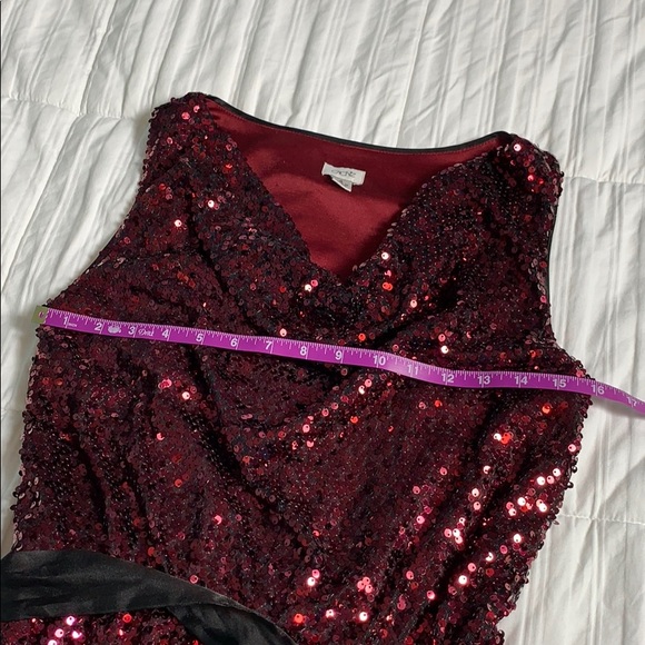 Cache Merlot Sequin Mini Dress - Picture 8 of 12